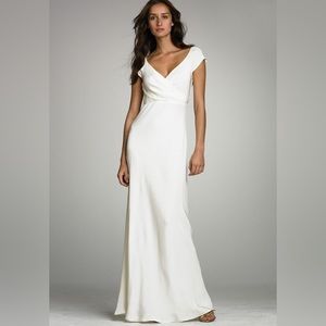 J. Crew Cecilia Size 8 silk wedding dress Ivory